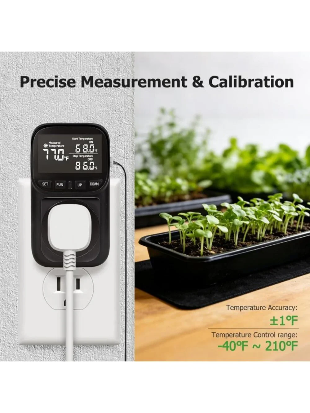 Digital Thermostat Temperature Controller for Reptiles, Greenhouse & Brewing